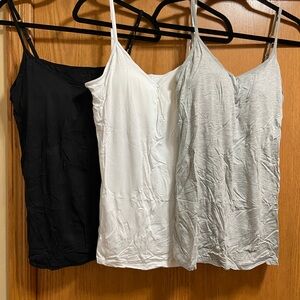Women's Black, White, and Gray Camisole Tops